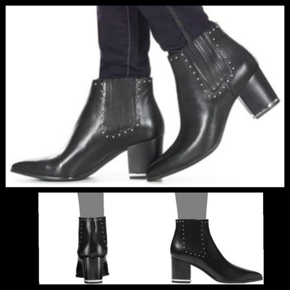 MICHAEL Michael Kors Black Leather Ankle Booties - Picture 16 of 16